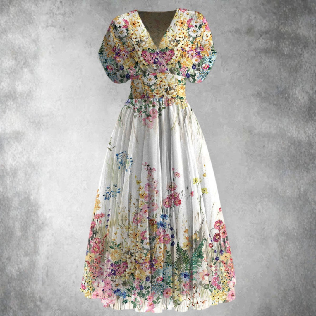 Tanya | Sleeveless Floral Midi Dress
