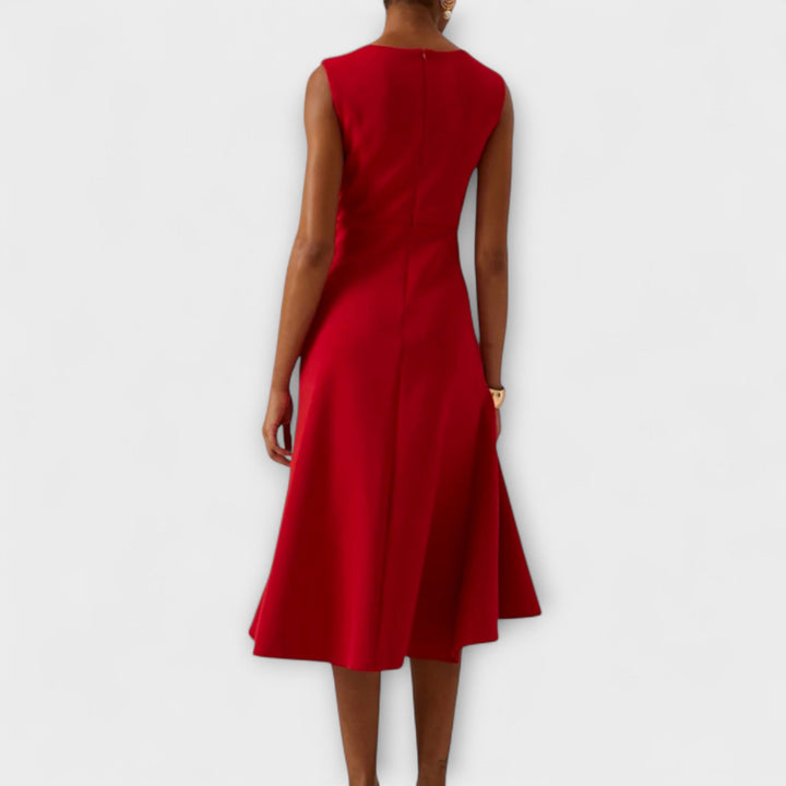 Sheila™ | Asymmetric Draped Midi Dress