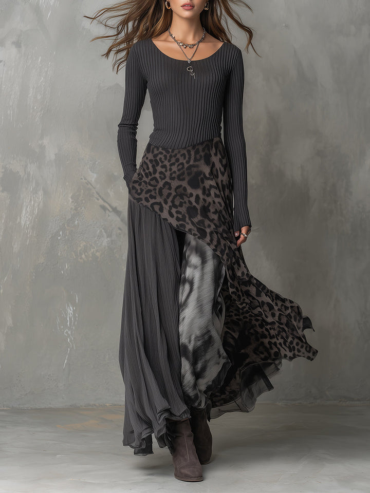 Martina | Bohemian Leopard-Print Maxi Dress