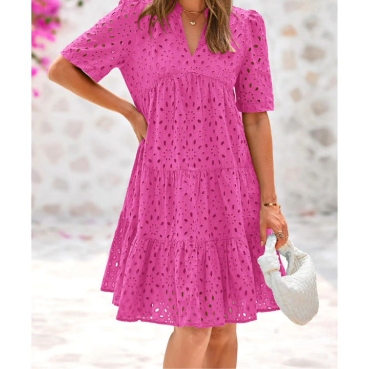Marilyn - Chic Summer Lace Ruffle Dress
