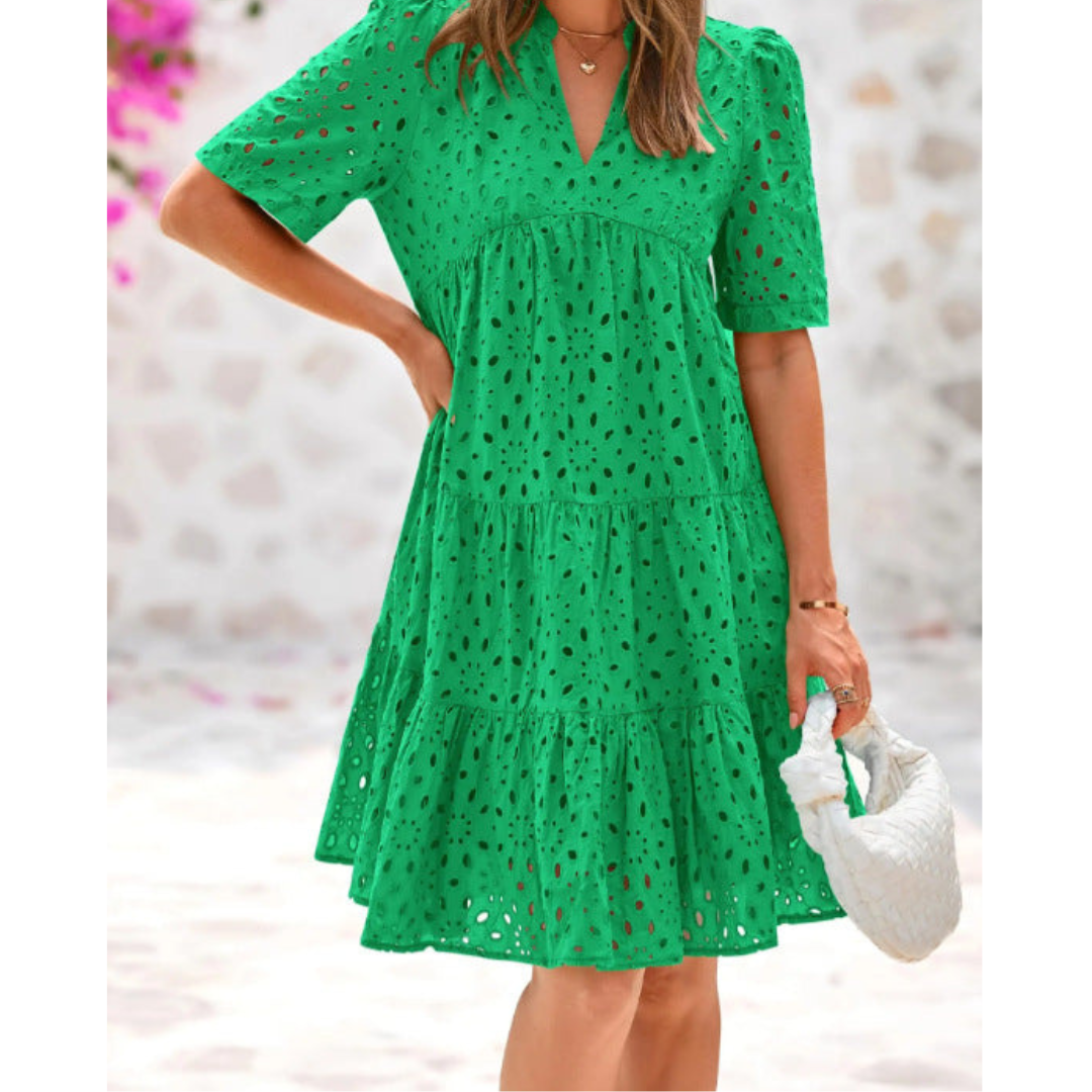 Marilyn - Chic Summer Lace Ruffle Dress