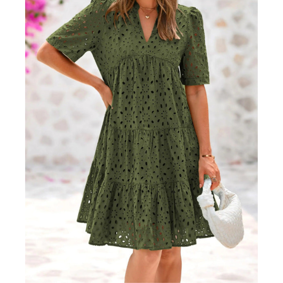Marilyn - Chic Summer Lace Ruffle Dress