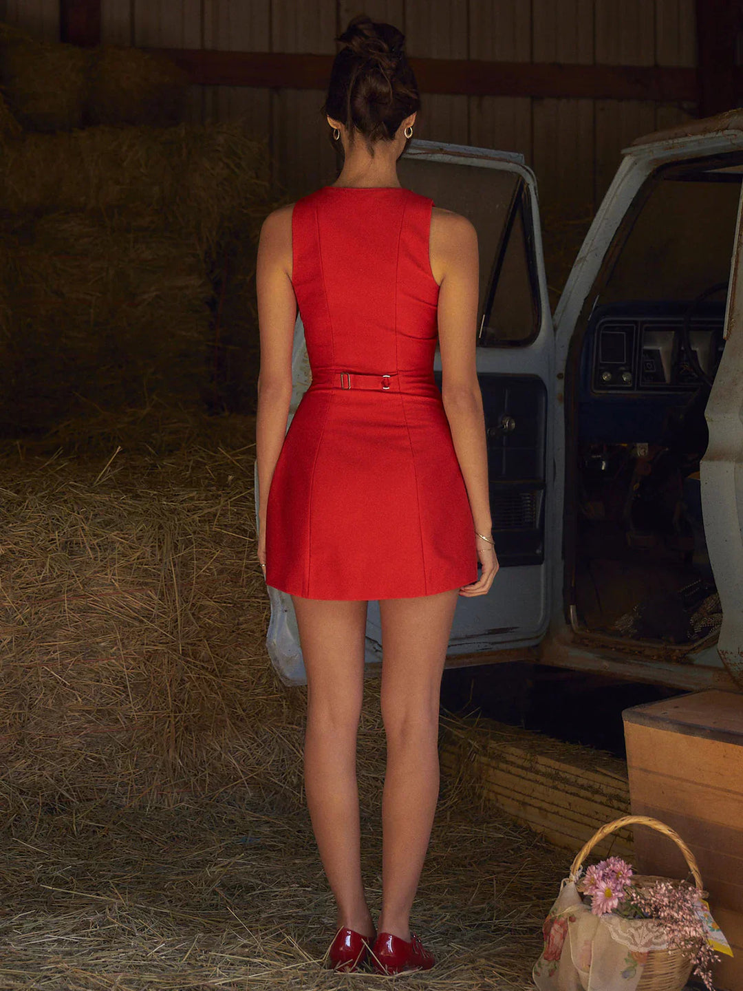 Rosa | Sleeveless Button-Front Mini Dress