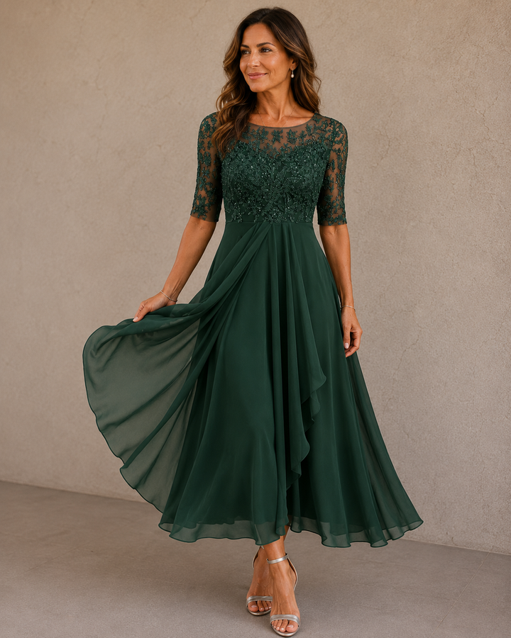 Abella™ | Lace &amp; Chiffon Dress