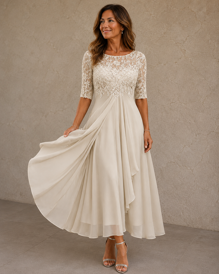 Abella™ | Lace &amp; Chiffon Dress