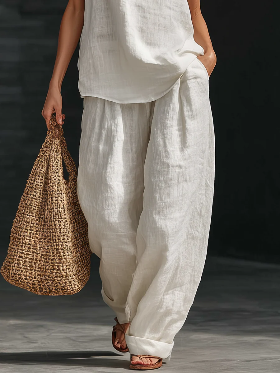 Carlotta | Elegant Sleeveless Wide-Leg Set