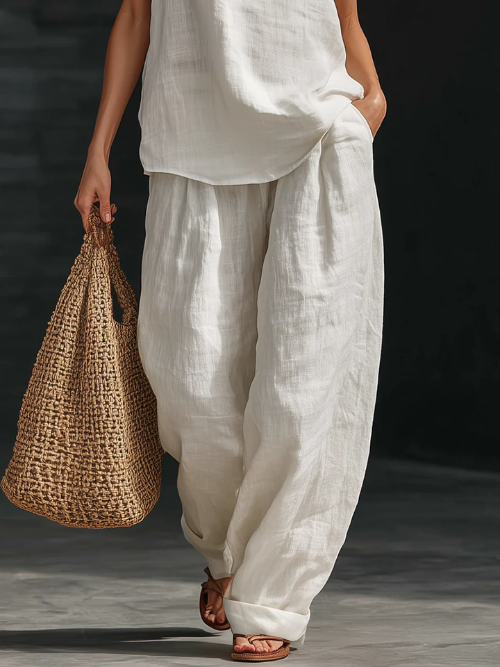 Carlotta | Elegant Sleeveless Wide-Leg Set