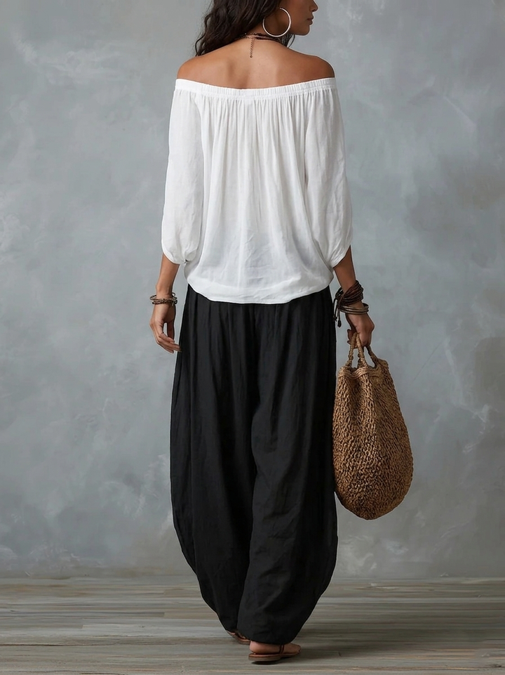 Isabella | Flowing Bohemian Lantern-Sleeve Set