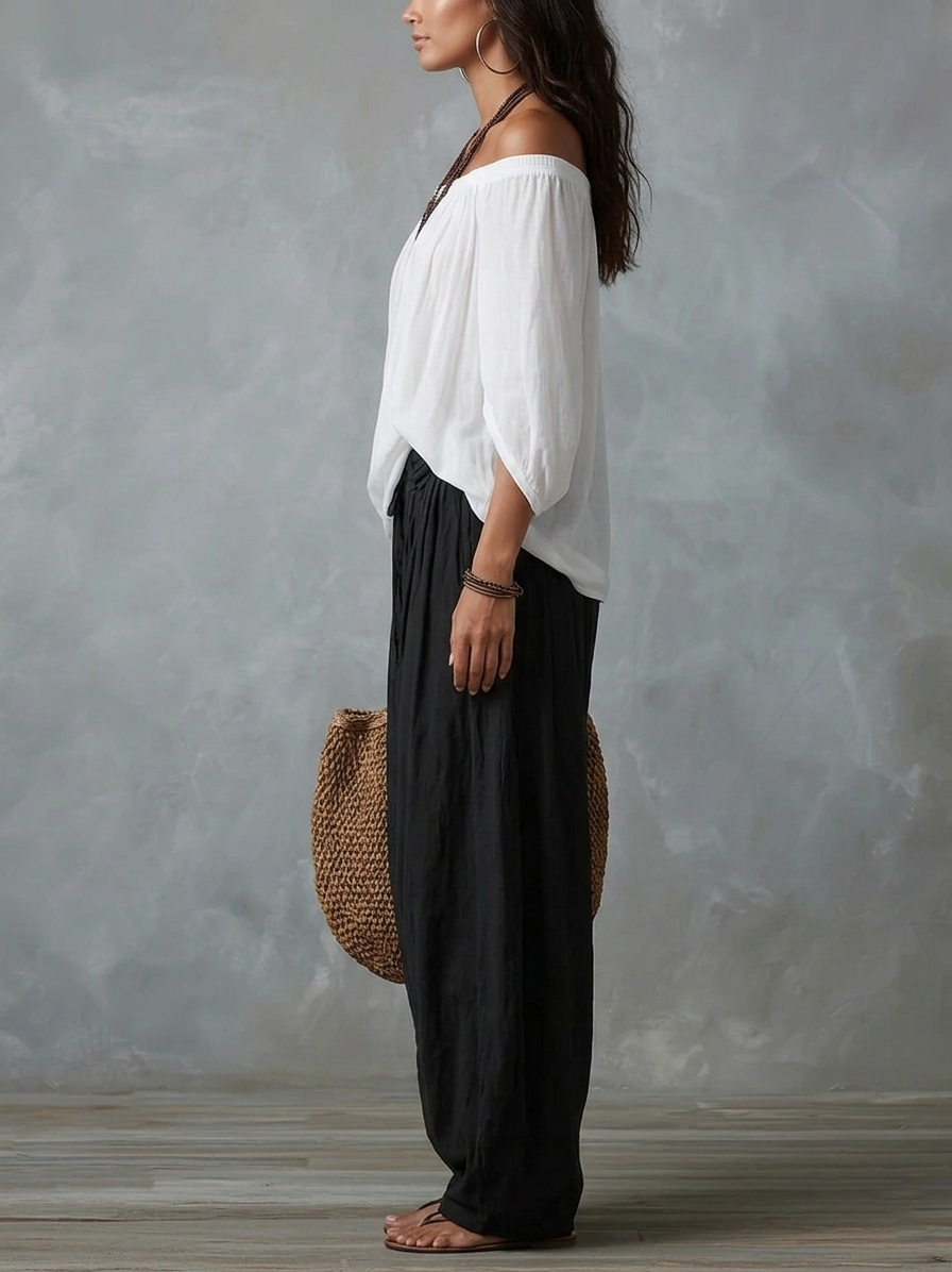 Isabella | Flowing Bohemian Lantern-Sleeve Set
