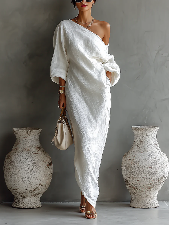 Beatrice | Refined One-Shoulder Maxi Dress