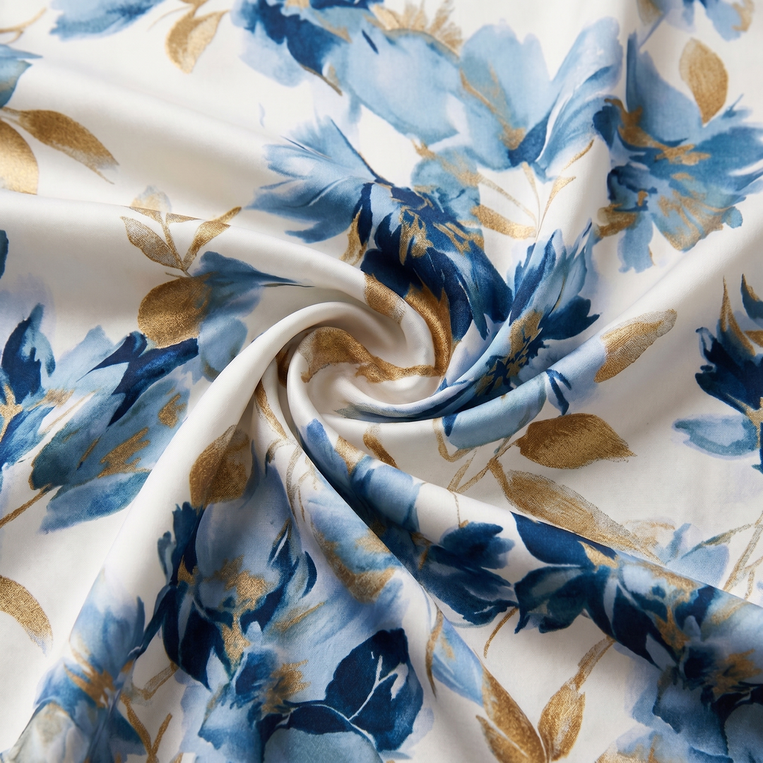 Elara | High-Waist Floral Midi Dress