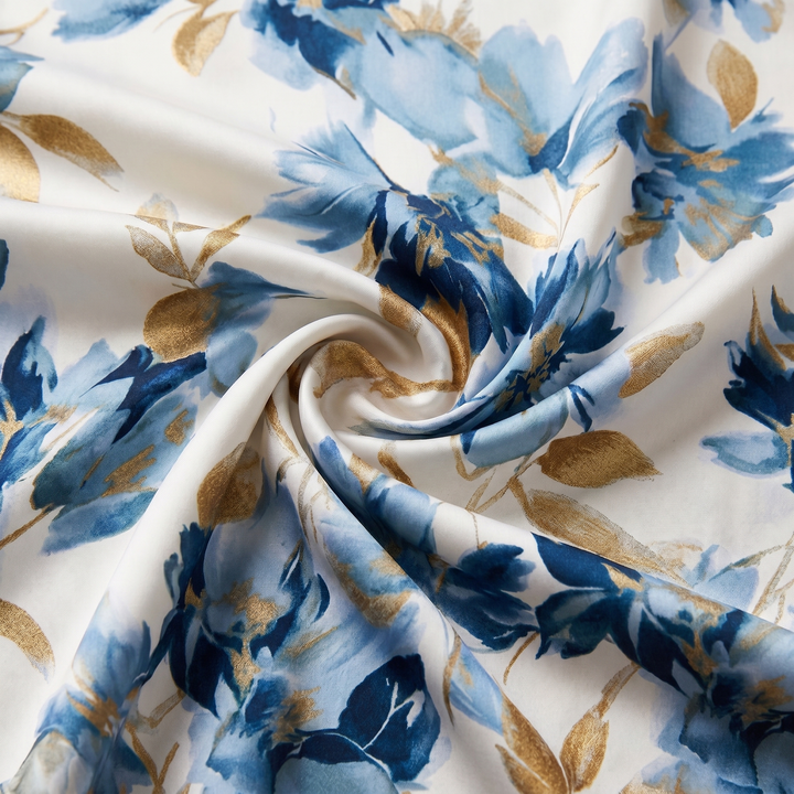 Elara | High-Waist Floral Midi Dress