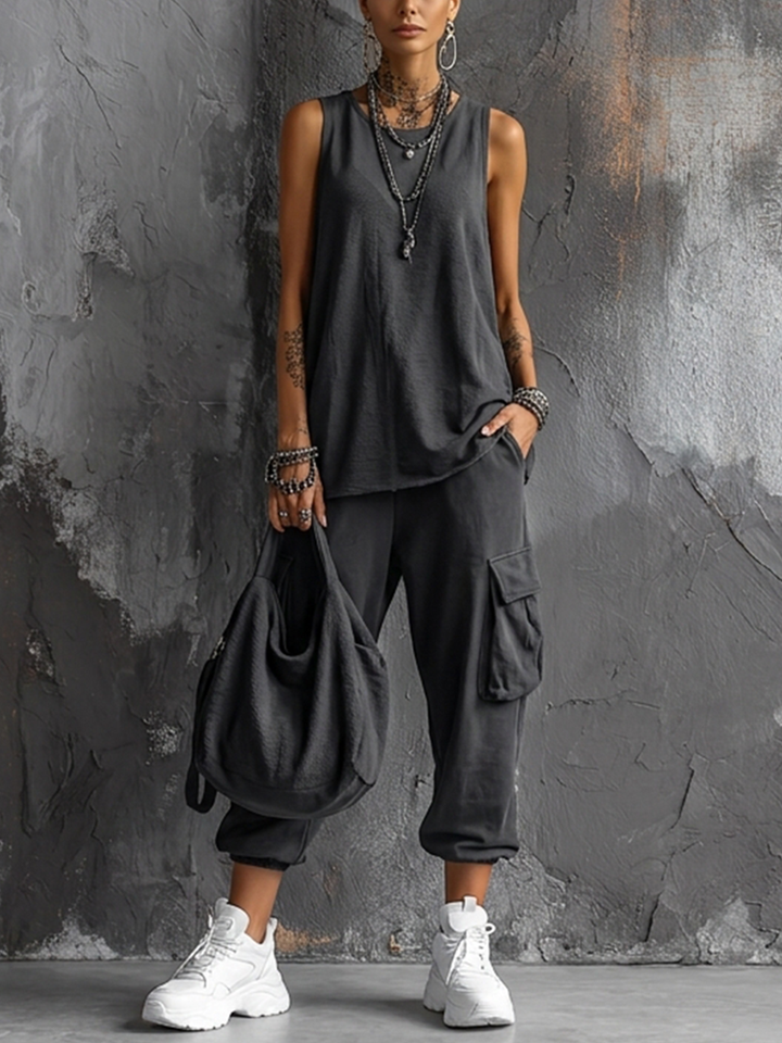 Valentina | Soft Casual Two-Piece Set with Pockets