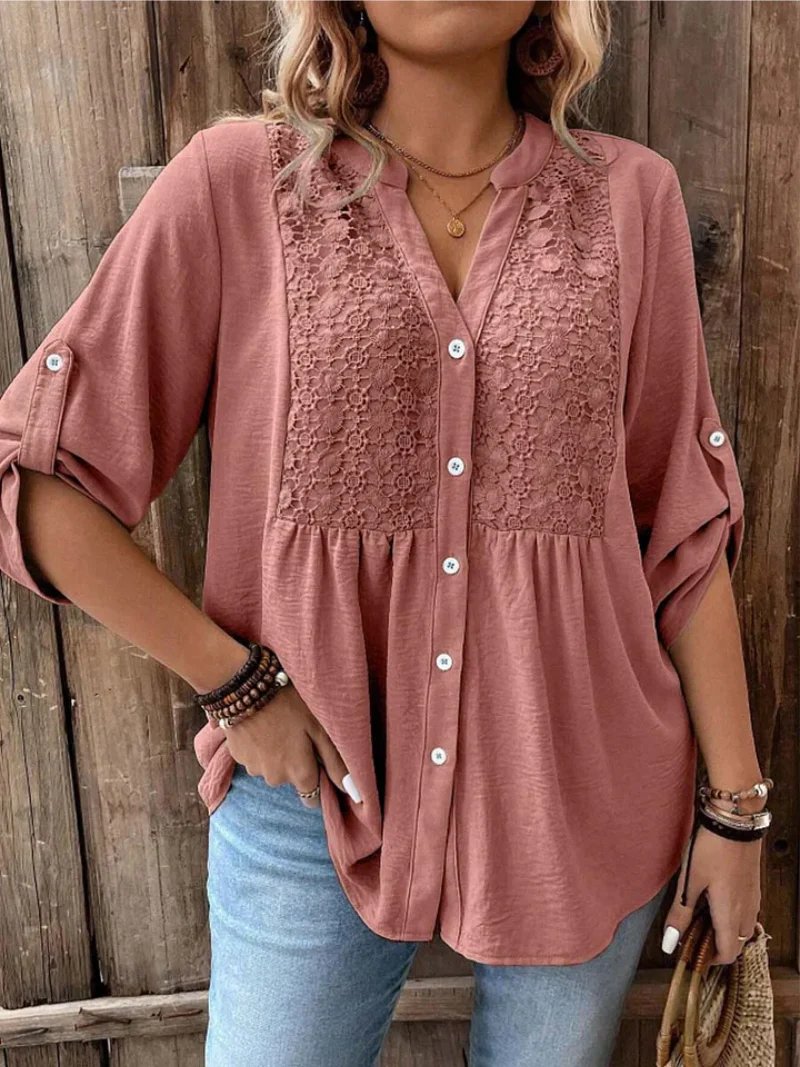 Isla™ | V-Neck Button-Front Blouse