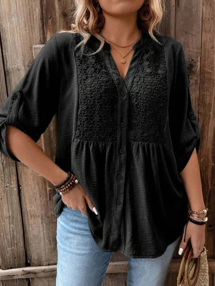 Isla™ | V-Neck Button-Front Blouse